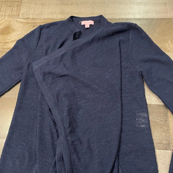 Lilly Pulitzer Womens Chesapeake Cardigan Open Front Drape Sweater size S Navy - Picture 7 of 12